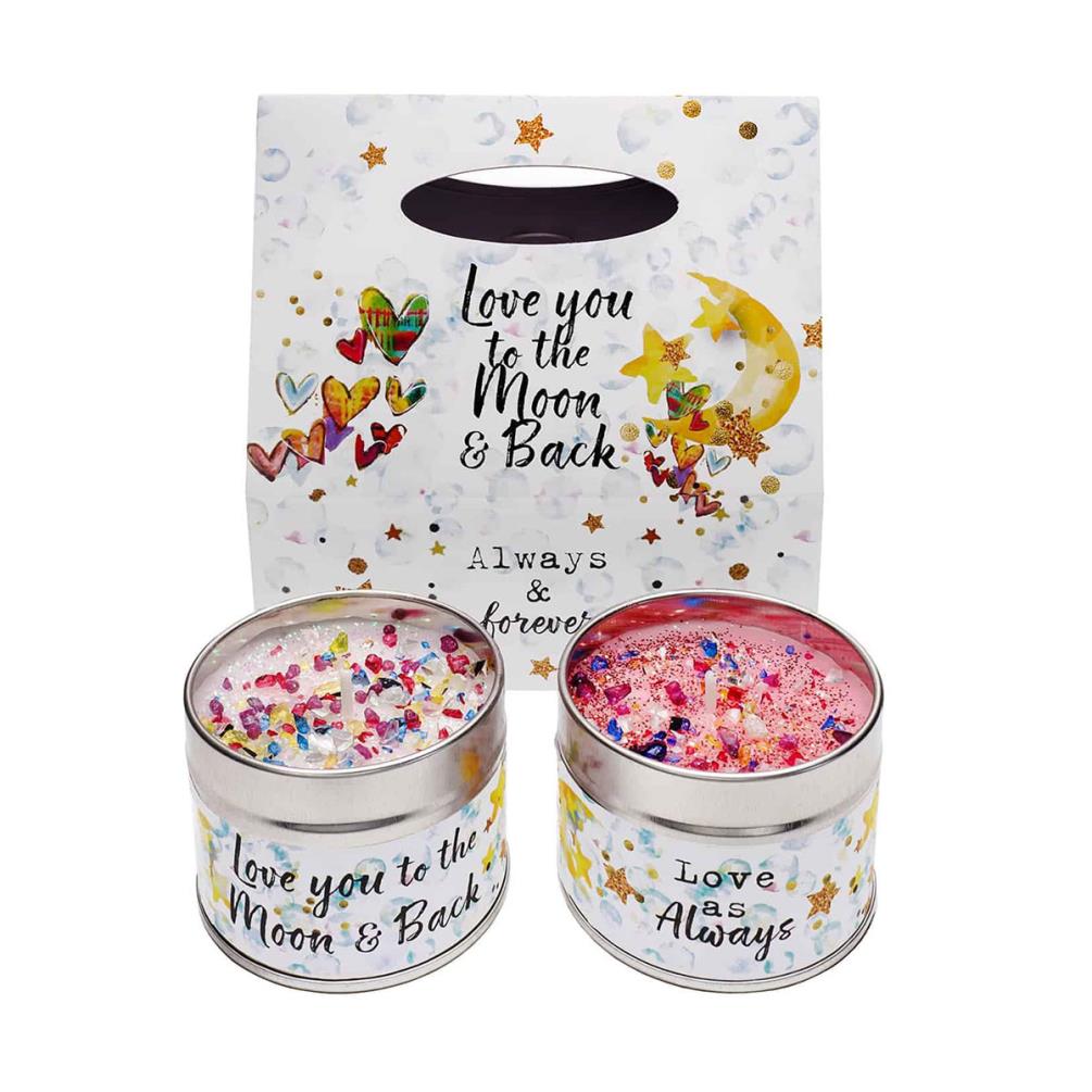 Best Kept Secrets Love You To The Moon And Back & Love As Always Duo Mini Tin Candle Set £8.99